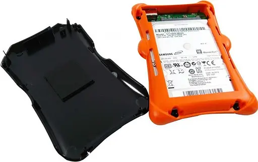 Внешний жесткий диск Silicon Power портативный USB 3.2 1 TB Armor A30 черно-оранжевый - фото 4