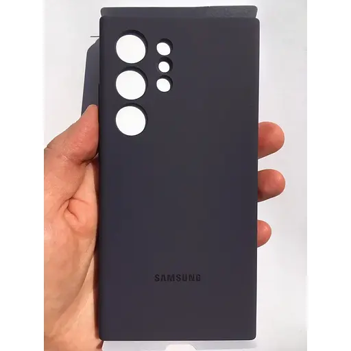 Оригінальний силіконовий чохол Samsung Silicone Case для Galaxy S24 Ultra (6.2") Dark Violet EF-PS928TVEGWW - фото 2