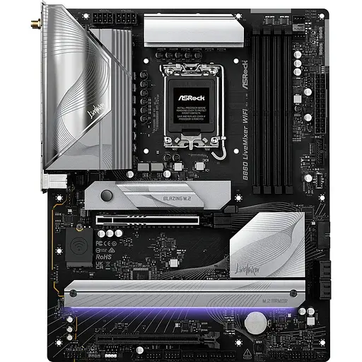 Материнская плата AsRock B860 LiveMixer WiFi (1851/B860, 4xDDR5, 2xPCIex16, HDMI/TB4, 4xSATA, 3xM.2, 2.5Glan, 7.1ch, A) - фото 6