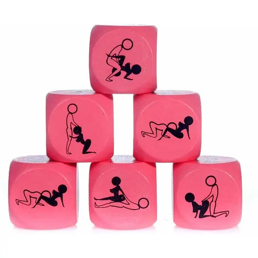 Гральний кубик для сексу Grammi 1 шт (рожевий)
