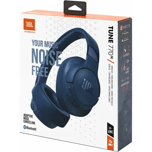 Навушники JBL Bluetooth Stereo Tune 770 NC (JBLT770NCBLU) Blue UA - фото 7