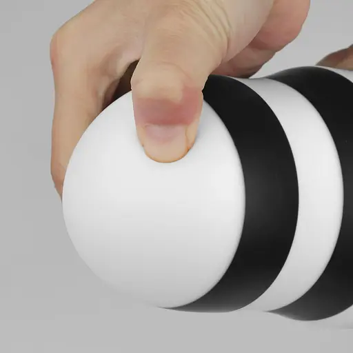 Анальна пробка LoveToy X-Missioner 18 см (чорно-білий) - фото 7