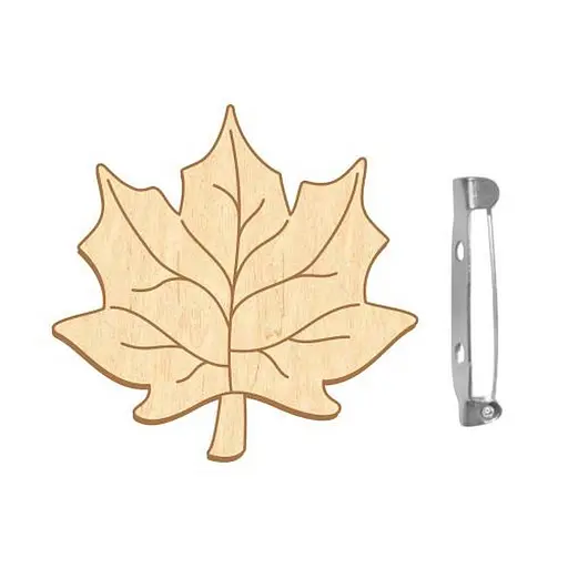 Заготовка броши для раскрашивания "Кленовый лист" Fabrika Decoru FDZB-105 - фото 1