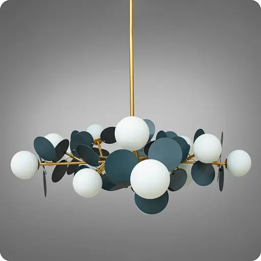 Люстра підвісна 517 Dlight на 15 ламп Золото-Сірий (01677) - фото 1