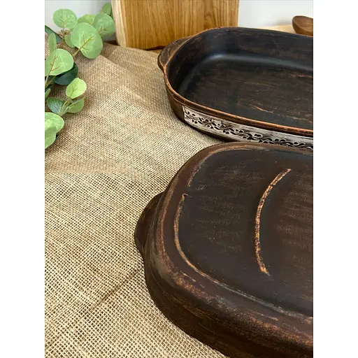 Деко для запікання керамічне (глиняне) різьблене Ангоб - фото 6