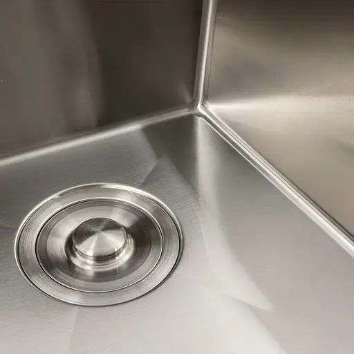 Кухонная мойка нержавейка 58x48 R Platinum Handmade (два отверстия, круглый сифон 3,0/0,8), Нержавеющая сталь - фото 3