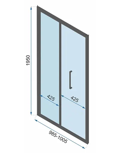 Душевая кабина Rea Rapid Fold 100x100 black пристенная REA-KPL-09918, Черный матовый, Универсальная, прозрачная - фото 5