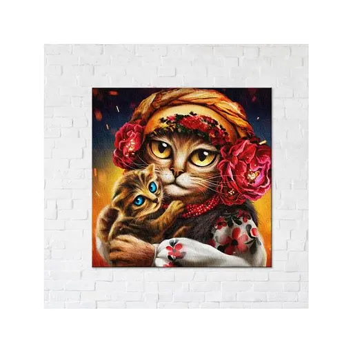 Постер Семья котиков Brushme Марианна Пащук 40х40 см