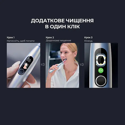 Електрична зубна щітка Oclean X Plus Pro Digital Silver - фото 6