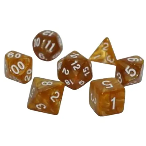 Набор кубиков Pearl 7 Dice Set - Gold , 7 шт. (g7dpearl01) - фото 1
