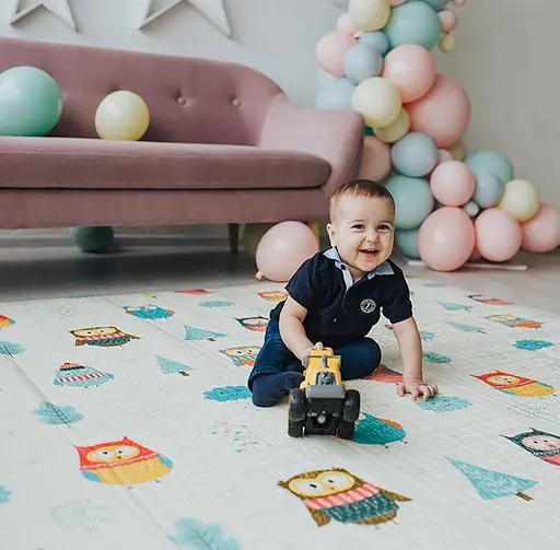 Уценка. Детский двухсторонний складной коврик Poppet Морской сезон и Зимние совушки, 200x180 см (PP007-200) - фото 4