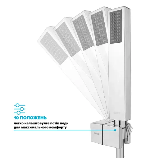 Держатель для ручной душевой лейки Drop HL-M90-CH/CUB крепеж дюбель - фото 7