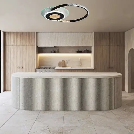 Люстра светодиодная акриловая Sirius C7067/500 WH+BK (RGB) 80W+8W - фото 8