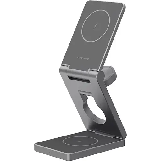 Бездротовий зарядний пристрій Proove Titan Volt 3in1 Gray (WSTV15000003) [131672]