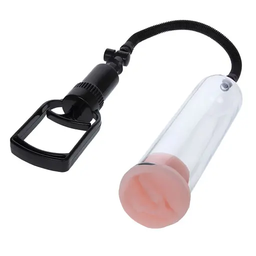 Помпа для пениса с насадками Penis Pump 19 см прозрачный - фото 3