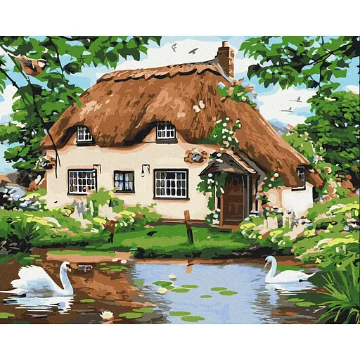 Картина за номерами Сільський будиночок Brushme 40x50 см кольорова 000276664