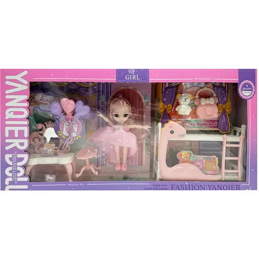 Детская игрушечная кукла YQE-Girl Bambi 3688-184A с аксессуарами - фото 1