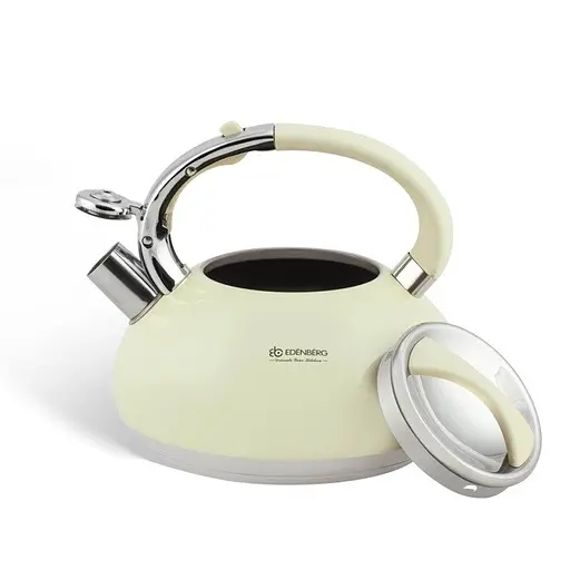 Чайник со свистком Edenberg EB-2452-Cream 3 л кремовый - фото 3