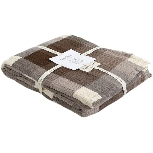 Покрывало Lotus Home Lucca muslin коричневое 200x240 см (svt-2000022350839) - фото 1