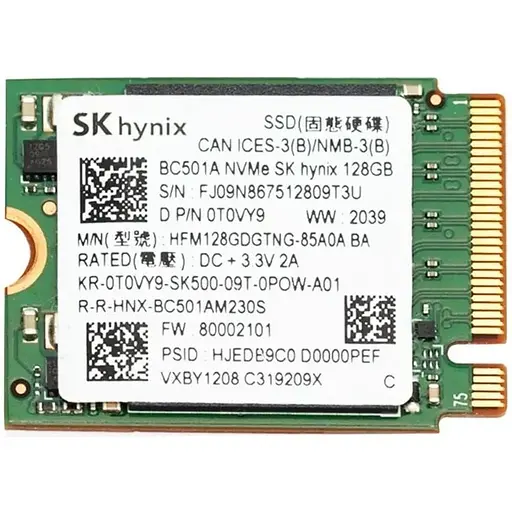 Накопичувач SSD SK hynix M.2 2230 128GB SK (HFM128GDGTNG) Б/В - фото 1