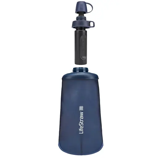 Пляшка-фільтр для води LifeStraw Peak Squeeze 1L High Mountain Blue (1033-LSW LSPSF1MBWW) - фото 3