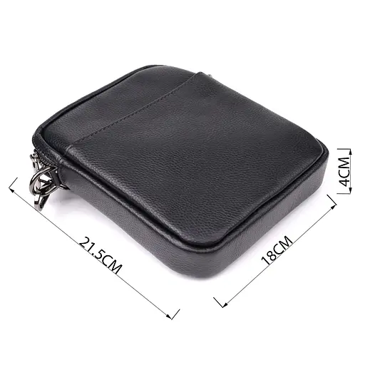 Компактна чоловіча сумка на плече з натуральної шкіри Vintage 18х21,5х4 см sum0027490 - фото 3