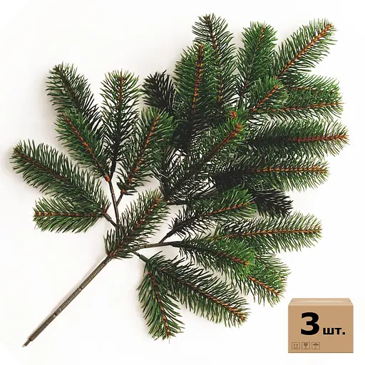 Гілка хвойна Hvoya Premium лита зелена 53 см 3 шт.