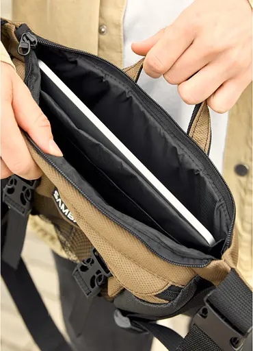 Велика чоловіча поясна сумка бананка для планшета Sambag 38х21 см sum0027305 - фото 20