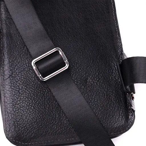 Прямоугольная мужская сумка бананка из зернистой натуральной кожи GRANDE PELLE 15,5х20,5х3,5 см sum0027006 - фото 7