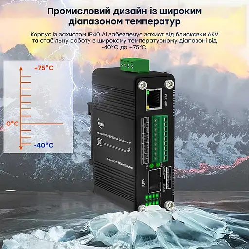 Медіаконвертер E-LINK LNK-IMCRS1100-SFP RS232/RS485/RS422 (73-00156) - фото 17