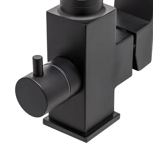 Смеситель для кухни на две воды Wezer PRO4C-02-BLACK нержавеющая сталь черный матовый - фото 2