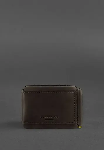 Мужской кожаный портмоне темно-коричневый 10.0 зажим для денег Crazy Horse - фото 7