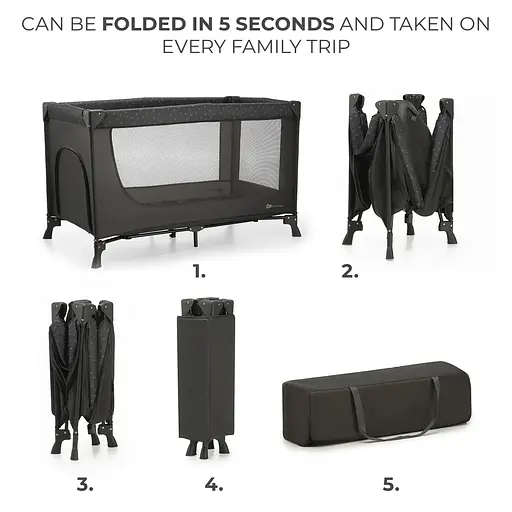 Ліжко-манеж Kinderkraft Joy Light Grey (KLJOYLIGRY00000) - фото 2