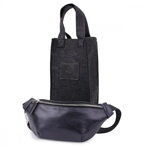 Стильная мужская сумка-бананка на пояс из кожи GRANDE PELLE 26х11х7 см sum0022331 - фото 6