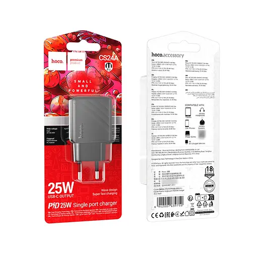 Зарядное устройство Hoco CS24A Type-C PD 25W черный - фото 8