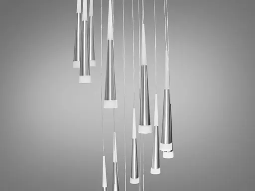 Каскадна світлодіодна люстра для зали потужністю 60W - фото 3