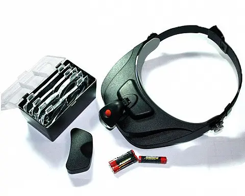 Бинокулярные монтажные очки Magnifier 81001-F лупа с подсветкой - фото 3