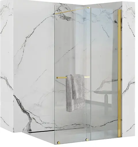 Душевая стенка Rea Cortis 100 gold REA-K8484 - фото 6