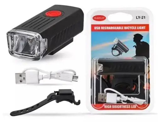 Вело фара RB-B11 велосипедный аккумуляторный водонепроницаемый фонарь с креплением micro-USB XPE - фото 7