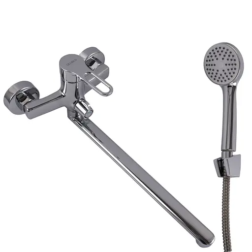 Змішувач для ванни Globus Lux Dolly GLD-0208 латунний з душем для установки на стіну елегантний та функціональний - фото 7