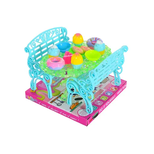 Меблі Кухня, стіл, лави, посуд, продукти, 14x14x11.5 см (В асортименті)