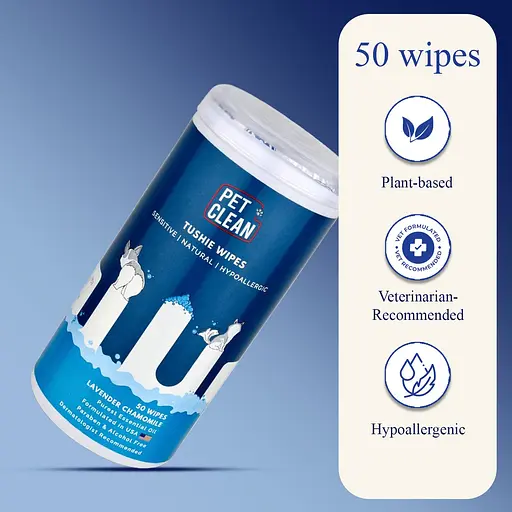 Салфетки влажные Pet Clean Tushie Wipes для домашних животных гипоаллергенные с ароматом Алоэ вера 50 шт. - фото 3