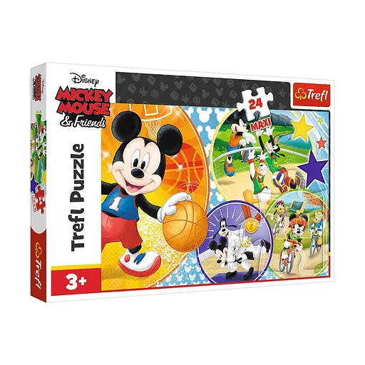 Детские пазлы МАХІ Disney Время для спорта Trefl 14291 24 элемента