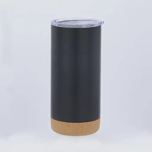 Склянка з корковим дном 480 мл Black із нержавіючої сталі з подвійними стінками - фото 5