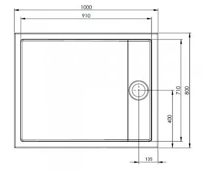 Душовий піддон Roca Granada Compact 100x80 A276264000 - фото 2