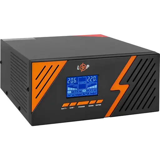 Источник бесперебойного питания (ИБП) LogicPower LPM-PSW-1500VA 1050W Black (22754) [107301] - фото 2