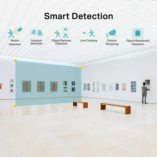 IP-камера TP-Link VIGI C240-4, PoE, 4Мп, 4мм, H265+, IP66, Turret, цветное ночное видение, внутренняя - фото 6