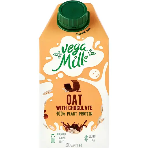 Упаковка вівсяного напою Vega Milk з шоколадом 6 л (500 мл х 12 шт.) - фото 2