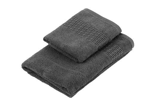 Набор полотенец махровых Ardesto Lotus 50х90 см 70х140 см 2 шт. 100% хлопок темно-серый (ART2357MC)  - фото 2