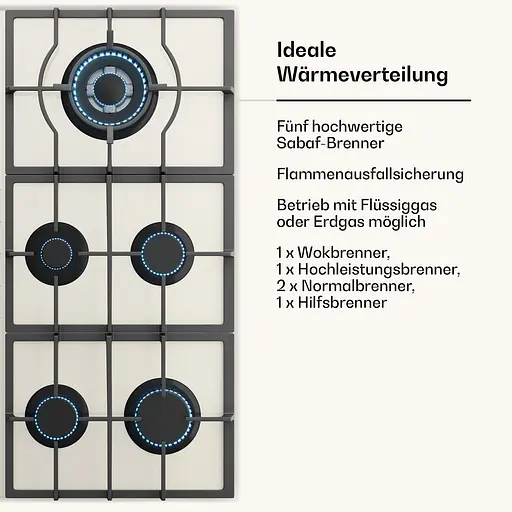 Газова варильна поверхня Klarstein Victoria Chef Edition (10045674) - фото 6